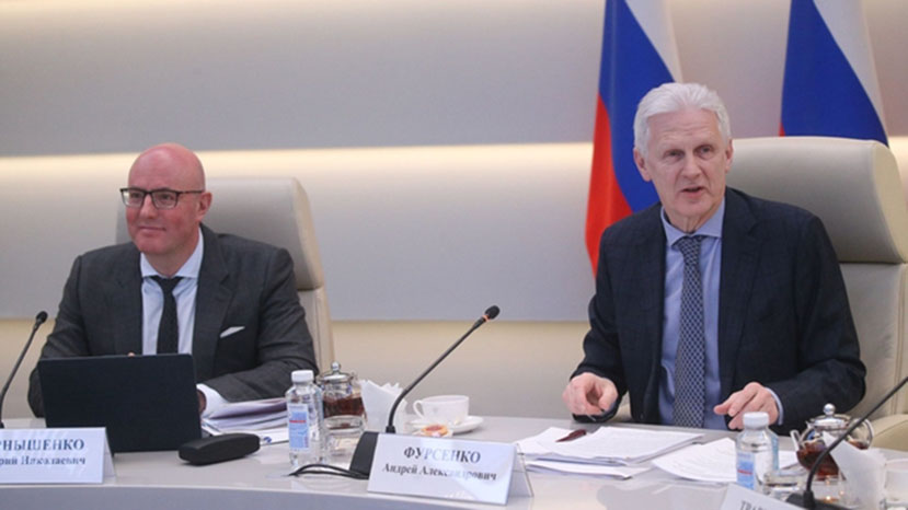 Дмитрий Николаевич Чернышенко и Андрей Александрович Фурсенко провели первое заседание оргкомитета по проведению в России Года науки и технологий